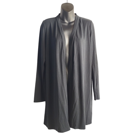 J. Jill Tops - J. Jill Women's Black Open Front Stretch Cardigan Size S